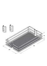 Mesh Basket For 300mm Pull Out Larder 54725351 Hafele/Vauth sagel Brushed steel 