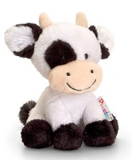 Kuscheltier Kuh Daisy K&auml;lbchen 14 cm Pl&uuml;schtier Stofftier schwarz wei&szlig; Bauernhof