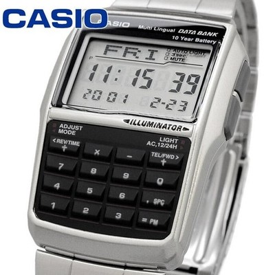 CASIO DBC32D-1A CALCULATOR DATABANK Silver DBC32 10 year Battery from Japan