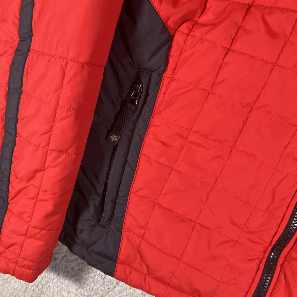 Descente Quilted Puffer Full Zip Jacket Mens Large Red Black Skiing Gorpcore - Image 4 of 4