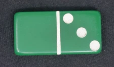 Vintage Green 0/3 Puremco No. 616 Standard Marblelike Dominoe Made In USA