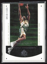 2002-03 SP Authentic #179 Reggie Evans #/1500 Seattle SuperSonics RC