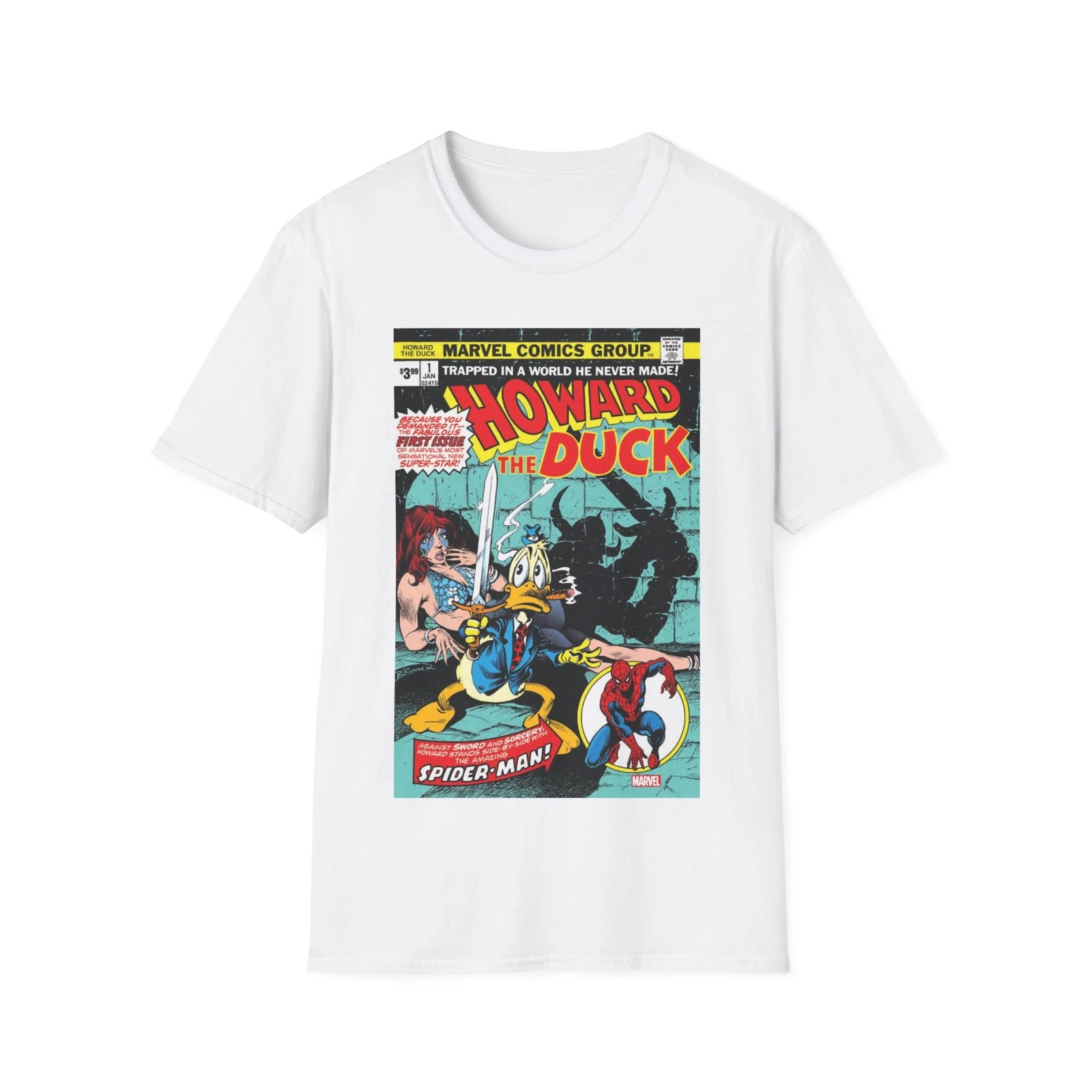 Howard The Duck Comic T-Shirt - First Appearance Fan Gift