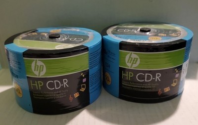 100 HP CD CD-R Logo Blank Media Disc 52x/88Min/700mb storage Read 