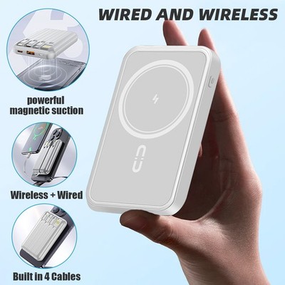 20000mAh Magnetic Power Bank Wireless Battery Pack For iPhone 17/16/15/14/13/12