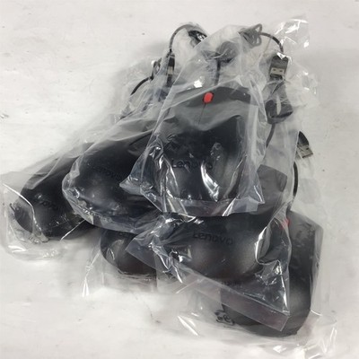 Lot of 10 Lenovo 00PH133 Black Wired USB Mouse 1PSM50L24505 - New