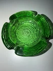 VTG MCM Anchor Hocking Lido Soreno Kelly Green Glass Ashtray 4 1/4" - unused