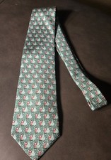 Vineyard Vines Christmas Tree And Santa Tie 100 Silk