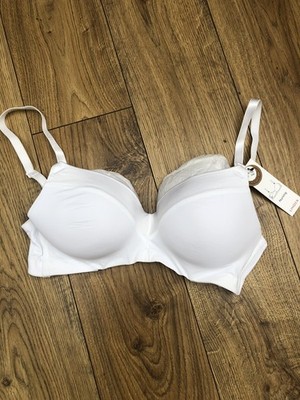 Weißer 34B Still Stillen Umstands BH Drop Cups ohne Bügel Lindex