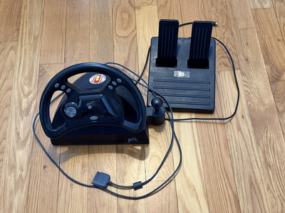 Vintage Mad Catz Championship Racing Analog Steering Wheel & Pedals Not tested