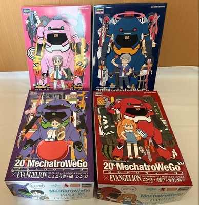 MechatroWeGo x Evangelion 1/20 Figure 4 Set Asuka Mari Kaworu Shinji EVA Collab