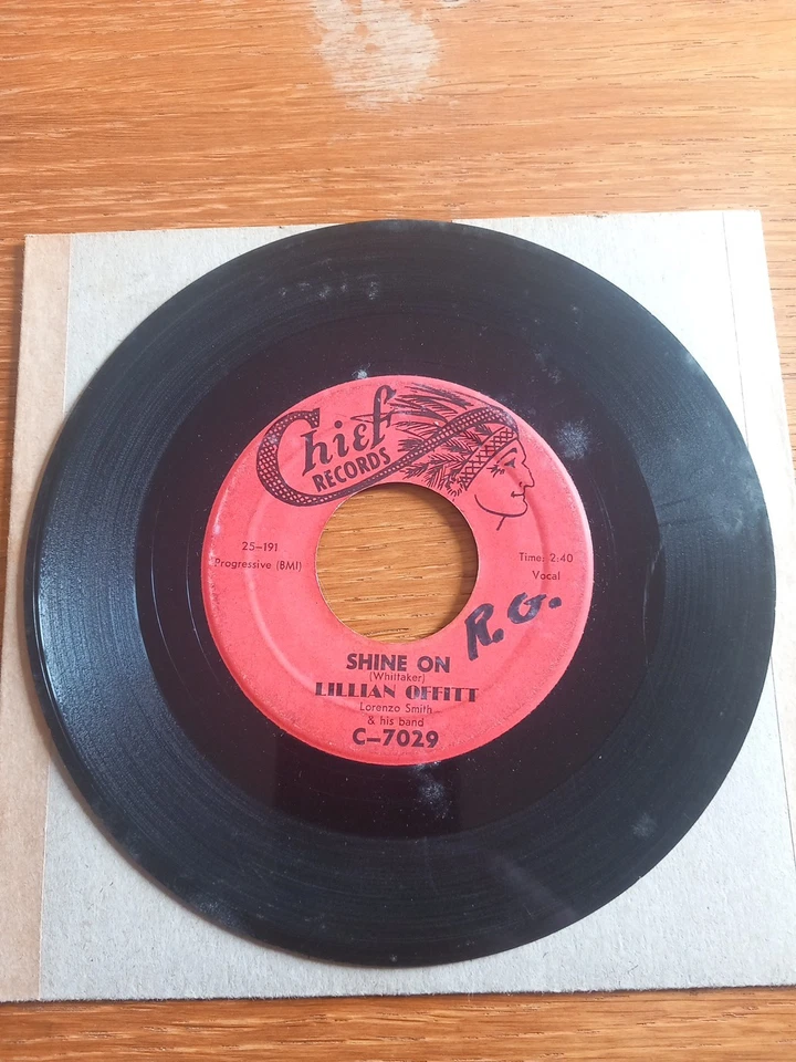 LILLIAN OFFITT Rare 45trs US 1961 "Shine on/Troubles" CHIEF Records - Photo 4/4