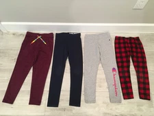 Lot of 4 Girls Size 6x, 7/8 Leggings Mixed Brands