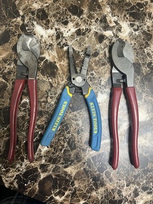 Klein Tools Cable Cutters 9  & Stripper 7  (2 Cutters, 1 Stripper)