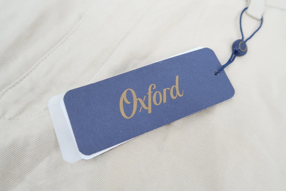 Shorts de golfe Oxford masculino linho mistura de algodão tamanho 34 novo - Imagem 3 de 4