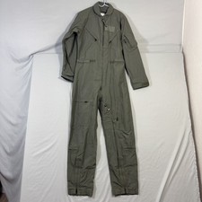 US Military CWU-27/P Flight Suit Coveralls Mens 40L Sage Green Aramid FR Carter