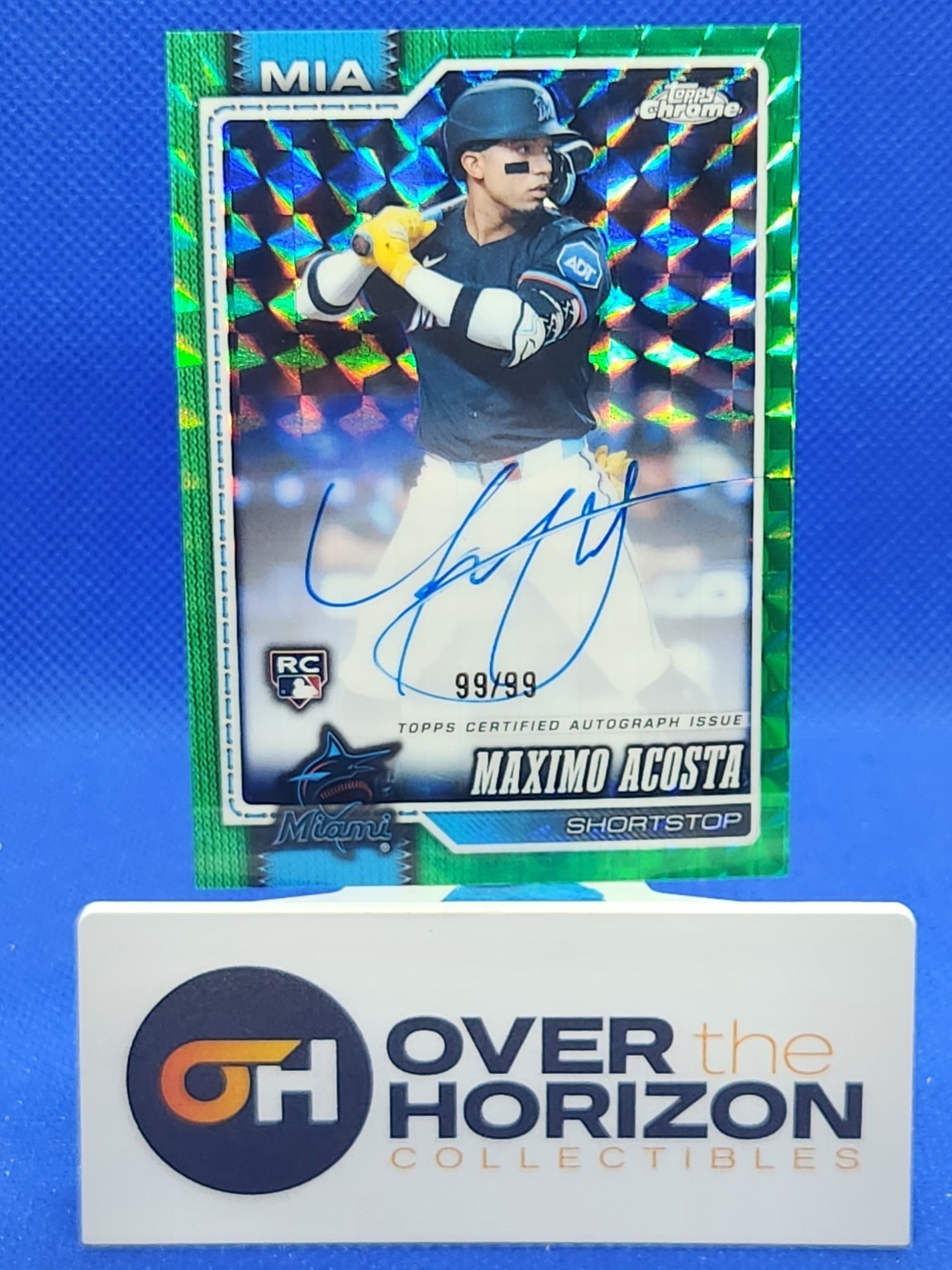 2026 Topps Chrome Maximo Acosta Green Geometric Rookie Auto /99