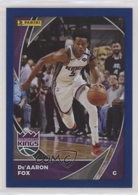 2020-21 Panini Sticker & Card Collection Blue Foil /299 De'Aaron Fox #21 fm0