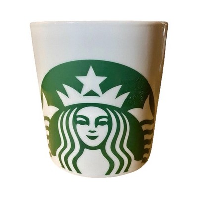 2017 Starbucks 14 oz White Mug with Green Siren Logo Coffee Soup & Tea Theme