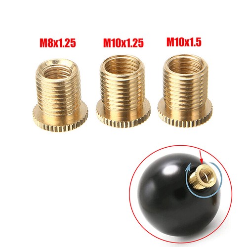Gold Schaltknauf Gewinde Adapter M10x1,25 & M10x1,5 & M8x1,25 Mutter Einsatz Set - Bild 1 von 11