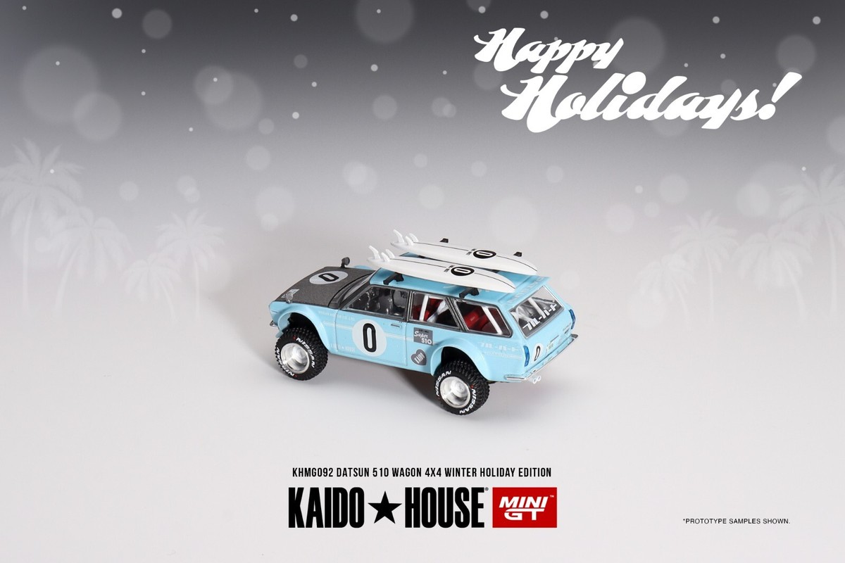 街道ハウス　MINIGT GT SURF SAFARI RS WIN Mini GT x Kaido House 1:64 Datsun 510 Wagon Kaido GT Surf