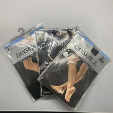 VTG NEW DANSKIN DANCE ULTRASOFT MICROFIBER FOOTLESS TIGHTS SIZE C/D - PICK COLOR