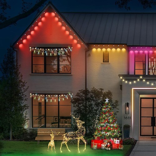 50ft/98ft Outdoor Permanent Light RGBIC Smart APP LED Eaves Christmas Waterproof - Picture 21 of 26