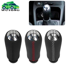 5 Speed PU Leather Gear Shift Knob For Renault Clio Mk3 3 Iii Megane Mk2 Scenic