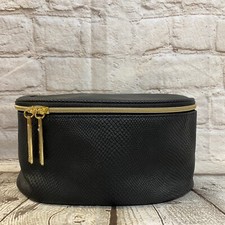 LANCOME COSMETIC EMPTY TRAIN CASE BLACK MAKEUP BAG - NEW