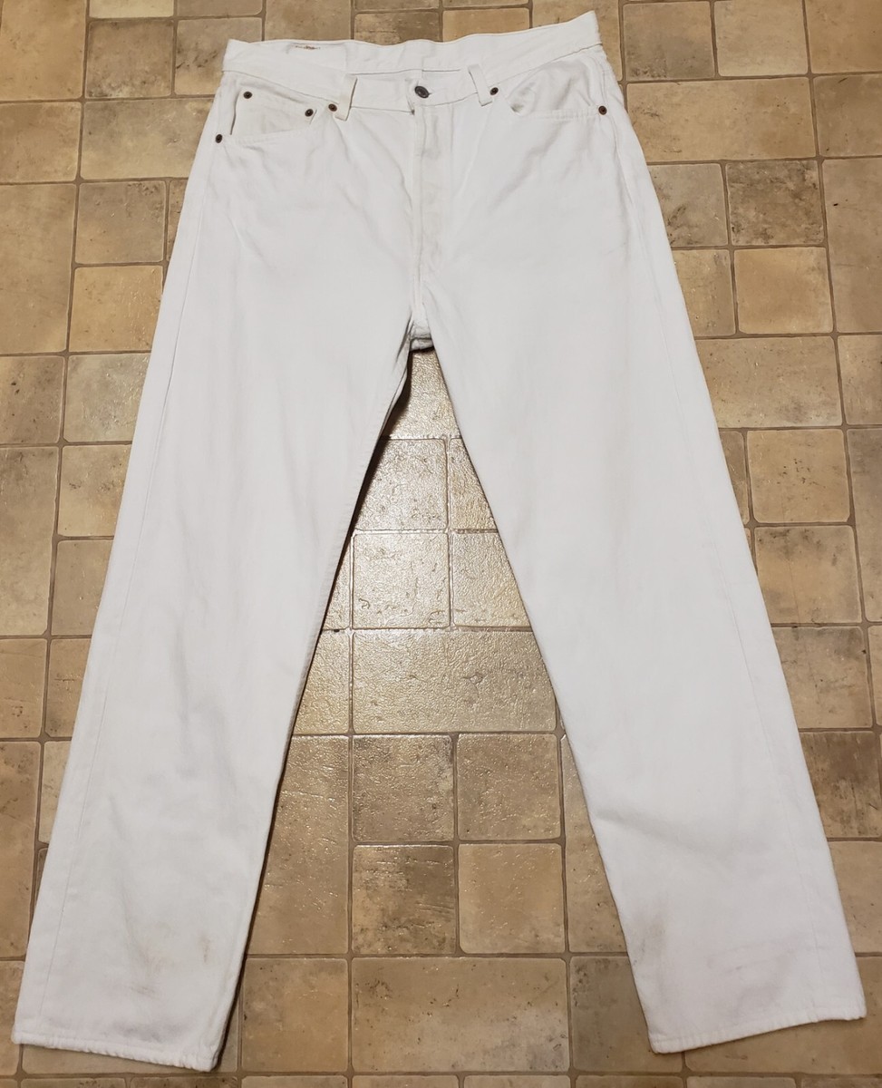 Vintage 1994 Levi's 501 XX White Denim Jeans Adult 36 Waist