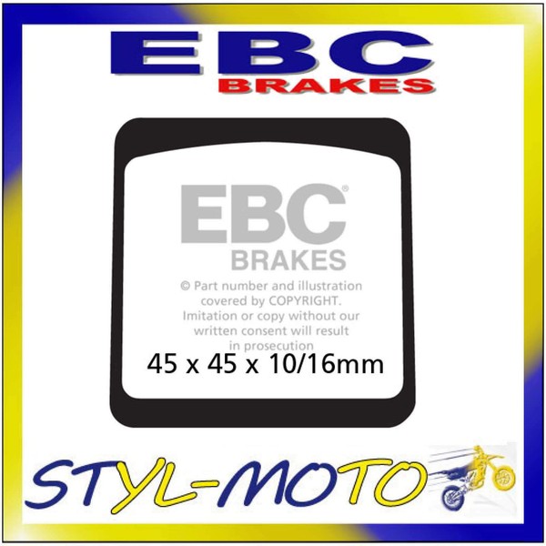 FA042 Organische Aramid BremsbeläGe Vorne Links EBC Yamaha RD 50 M 1979-1980-image