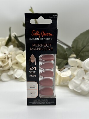 Sally Hansen Perfect Manicure Press on Nails - Almond Shape - Rose & Shine NEW