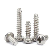 304 Stainless Steel Phillips Pan Head Self Tapping Screw Flat Point Tail M1.2-M5