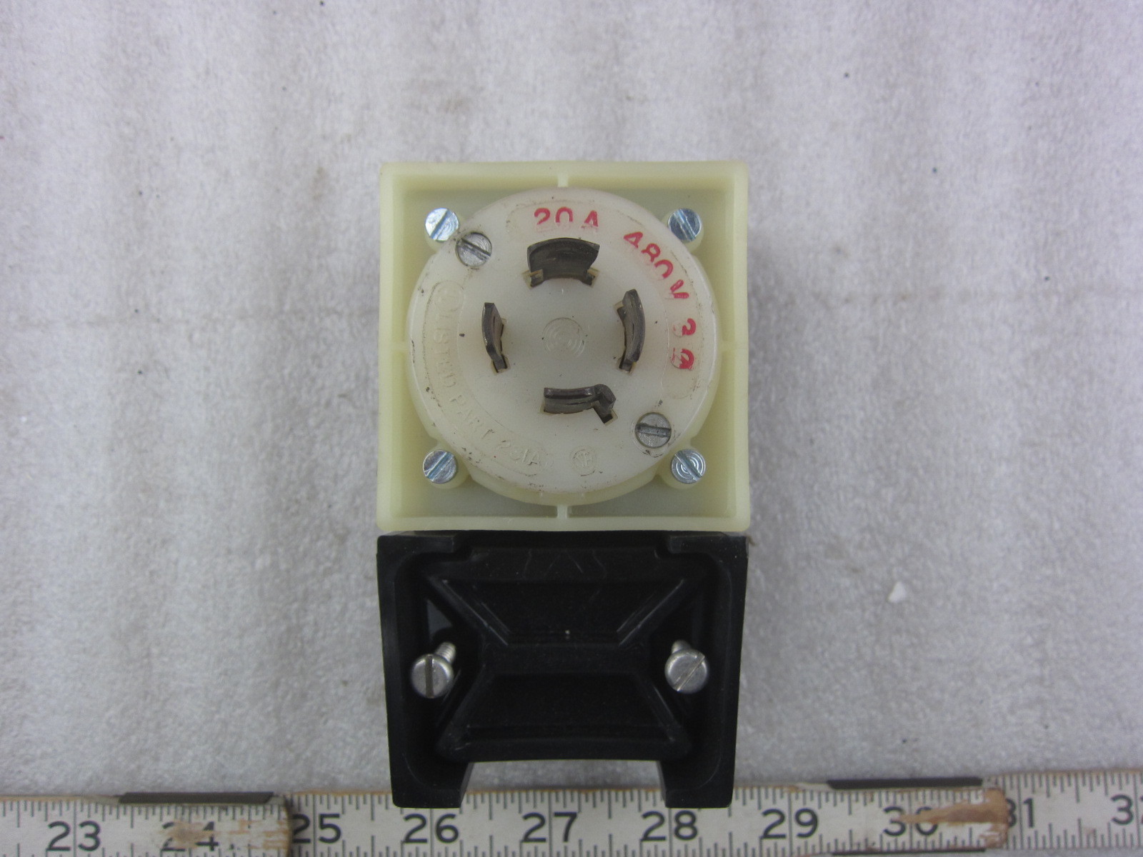 Hubbell HBL 2431 20A 480V 3Ø Angle Twist-Lock Plug L16-20P, Used | eBay
