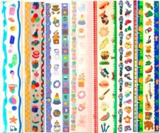 RARE SCRAPBOOK BORDER Sandylion Stickers -1 strip - You choose which Design