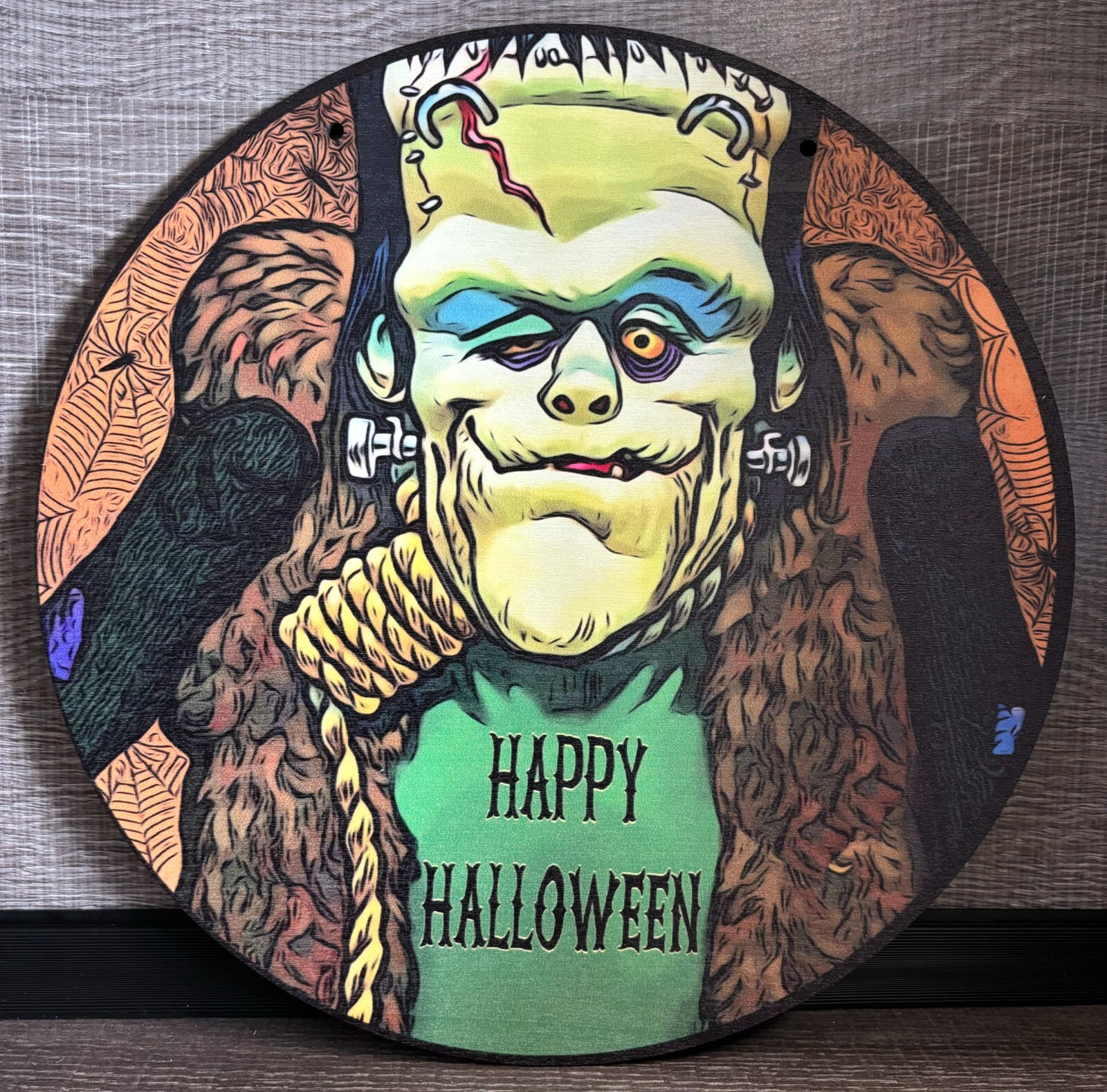 Frankenstein Decoración/Letrero de Puerta de Halloween - Paquete de 2