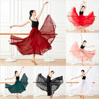 Lady Ballet Dance Wrap Skirt Ballroom Modern Dancewear Maxi Chiffon Practice