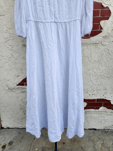$189 NWOT size 12 wonen ANTONIO MELANI white midi 3/4 long sleeve linen rayon - Picture 20 of 24
