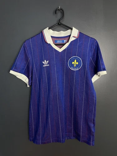 FRANCE NATIONAL TEAM 1982 HOME FOOTBALL SHIRT #10 PLATINI ADIDAS ORIGINALS SZ M