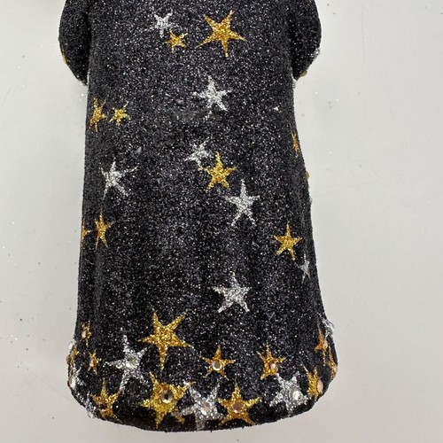 2004 Patricia Breen Celestial Santa Black Gold Stars 5.12" Ornament Neiman Marcu - Picture 10 of 13