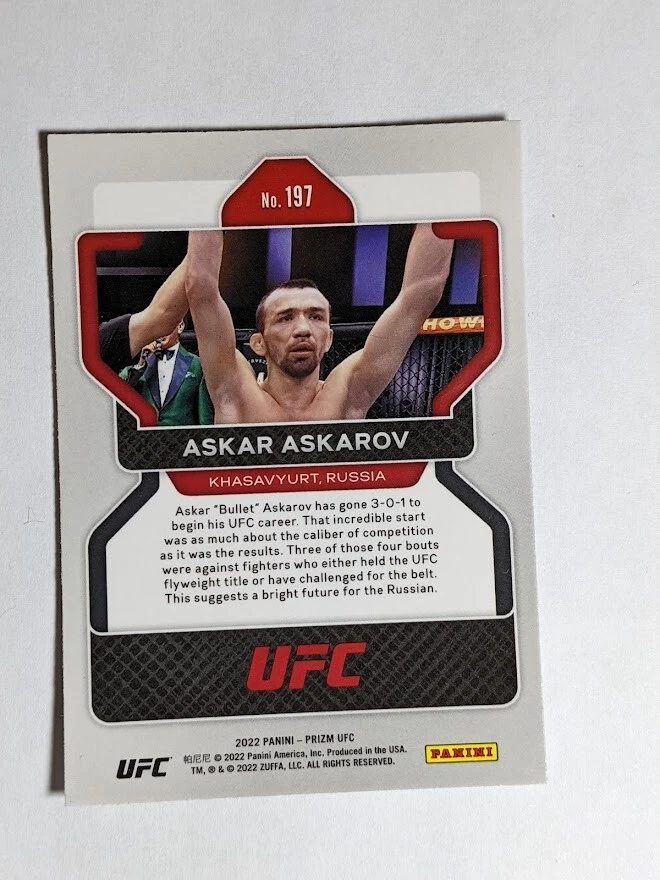 2022 Prizm UFC Askar Askarov #197 - Image 2 of 2