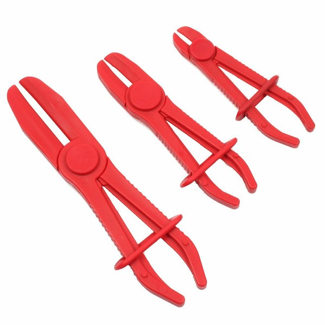 3 Pieces Flexible Nylon Hose Clamp Kit Pliers Tool Auto Brake Fuel