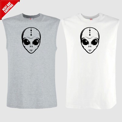 Alien Face Area 51 UFO Tank Top Gym Sommer Sport Herren Kompression Sleeveles Weste