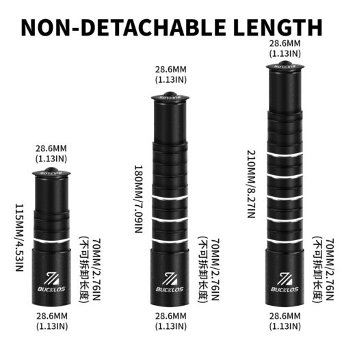 MTB Bike 28.6*115/180/210mm Handlebar Front Fork Stem Riser Extender Extension - Picture 8 of 17