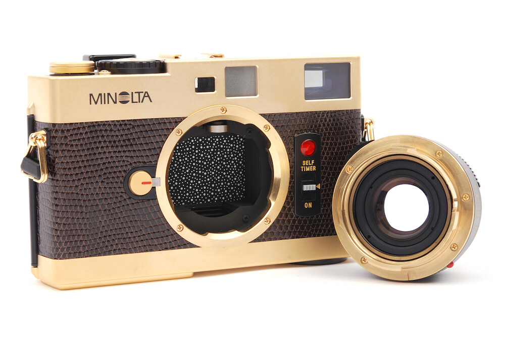 Unused Minolta CLE Gold Limited Film Camera+M-Rokkor 40mm f Unused Minolta CLE Gold Limited Film Camera+M-Rokkor 40mm f