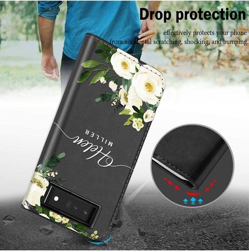 Elegant Personalised Leather Case Cover For Google Pixel 8 Pro 7A 6A PU Leather - Picture 70 of 84
