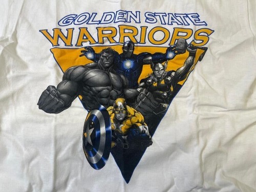 T-shirt a maniche corte Fifth Sun Youth Golden State Warriors Avengers, bianca - Foto 21 di 22