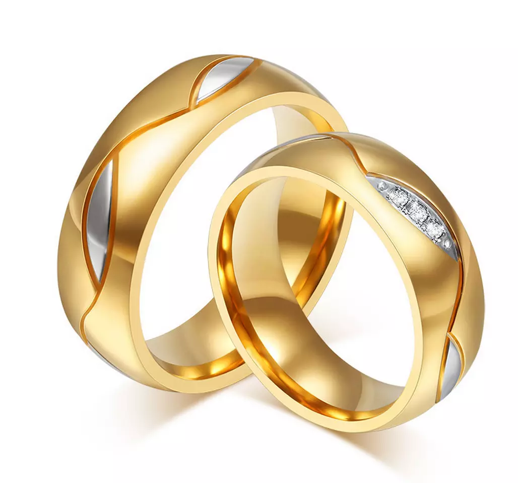 Couple finger hotsell rings gold