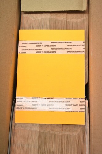 ULine Fluorescent Quality Assurance Retain Inventory Tags Carbon 2 Part 5" x 7" - Picture 3 of 5