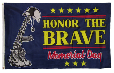 3'x5' Honor The Brave Flag – Support Troops, Memorial Day, 100D Polyester, Brass Grommets
